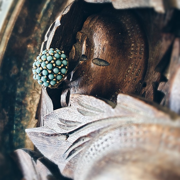 Vintage Turquoise Dome Ring - Picture 6 of 11
